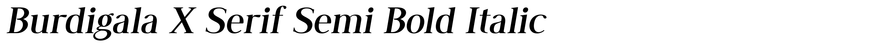 Burdigala X Serif Semi Bold Italic